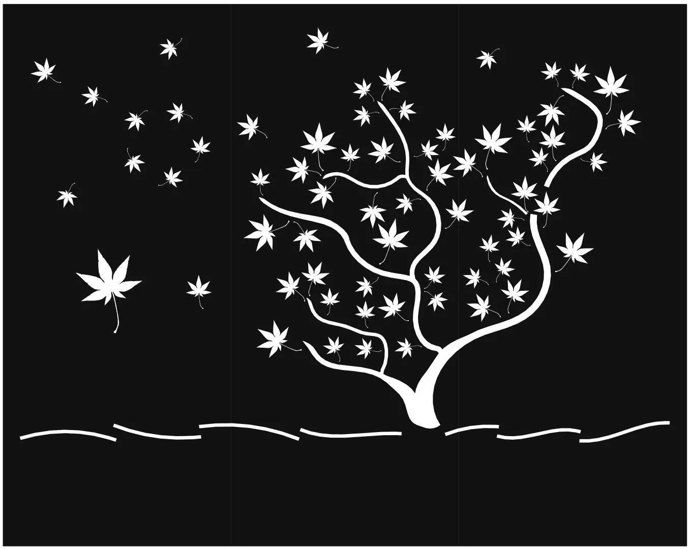 THE MAPLE STAR for laser cnc cutting wall hanging 3D print model