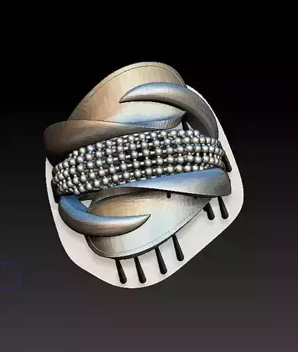 ring66 silver and hair ring