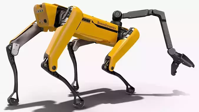 SpotMini Boston Dynamics with Manipulator Rigged for Cinema 4D 3D model