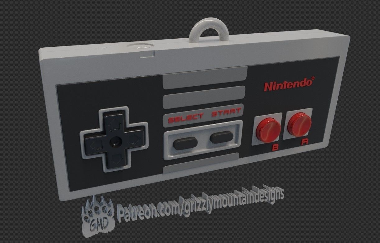Nes Nintendo Controller Christmas Ornament 3D print model_6