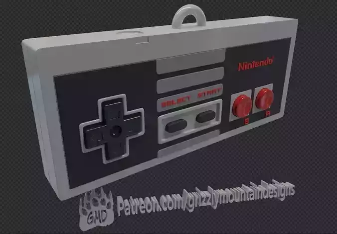 Nes Nintendo Controller Christmas Ornament 3D print model