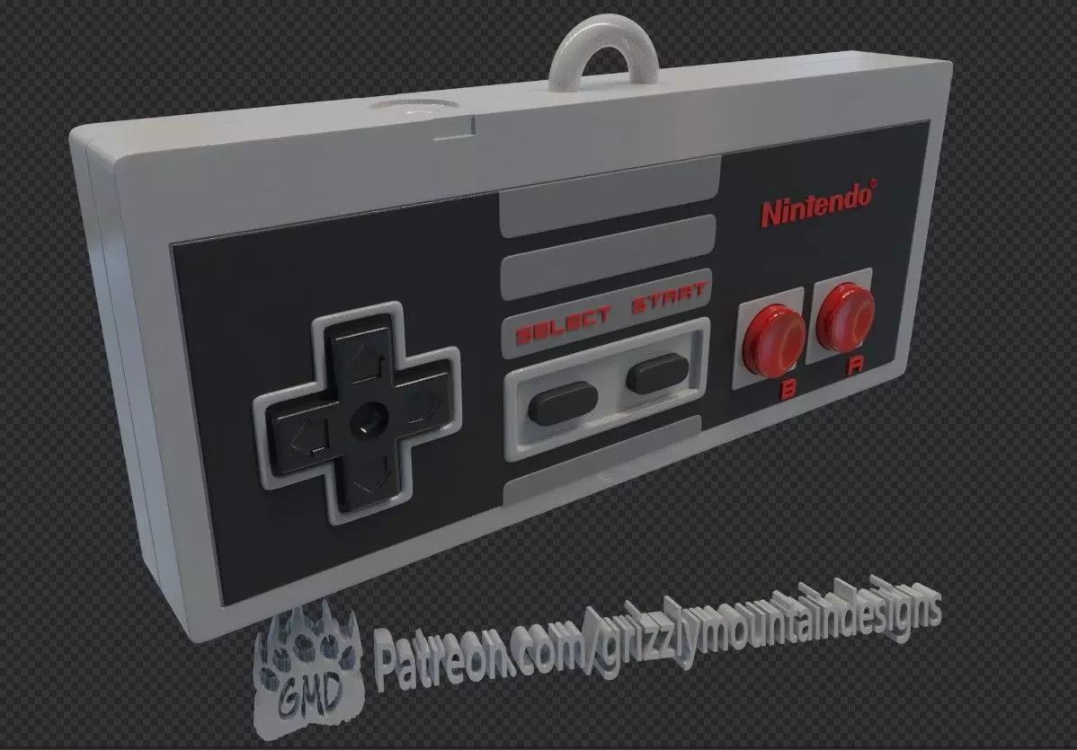 Nes Nintendo Controller Christmas Ornament 3D print model_0