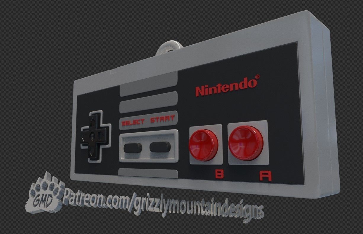 Nes Nintendo Controller Christmas Ornament 3D print model_4