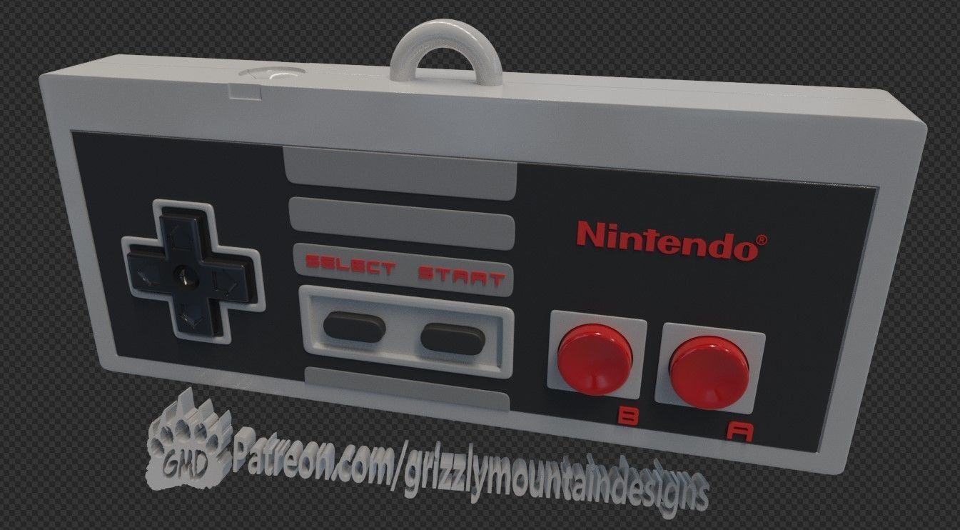 Nes Nintendo Controller Christmas Ornament 3D print model_5