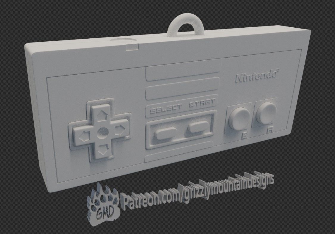 Nes Nintendo Controller Christmas Ornament 3D print model_8
