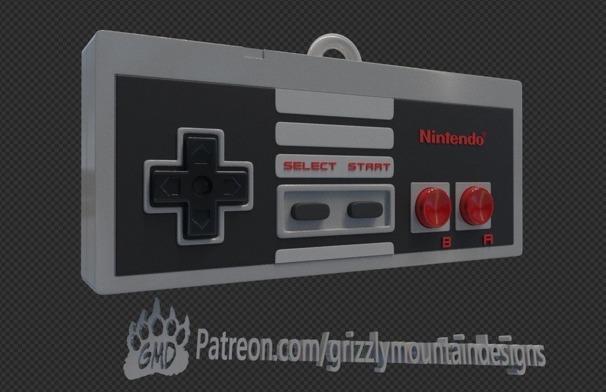 Nes Nintendo Controller Christmas Ornament 3D print model_1