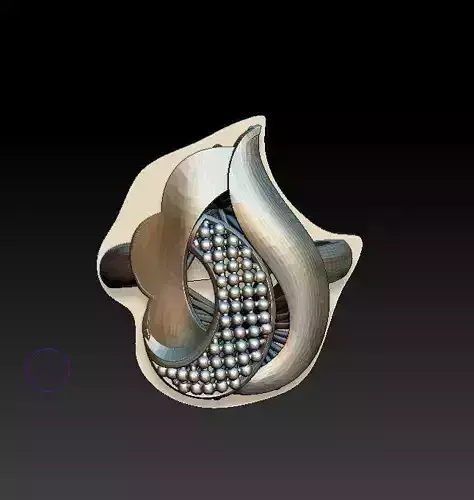 ring64 silver ring with diamonds