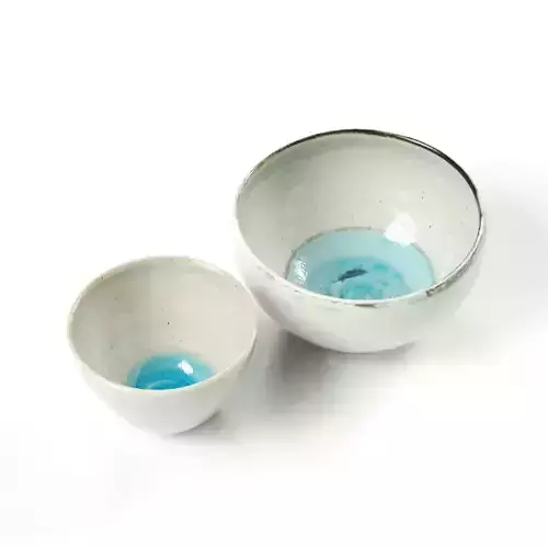 POLYPASTA - Ceramic Bowl white blue
