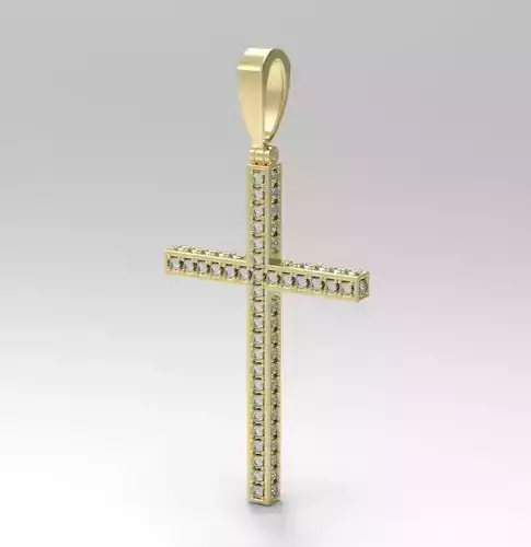 Gold Diamond cross