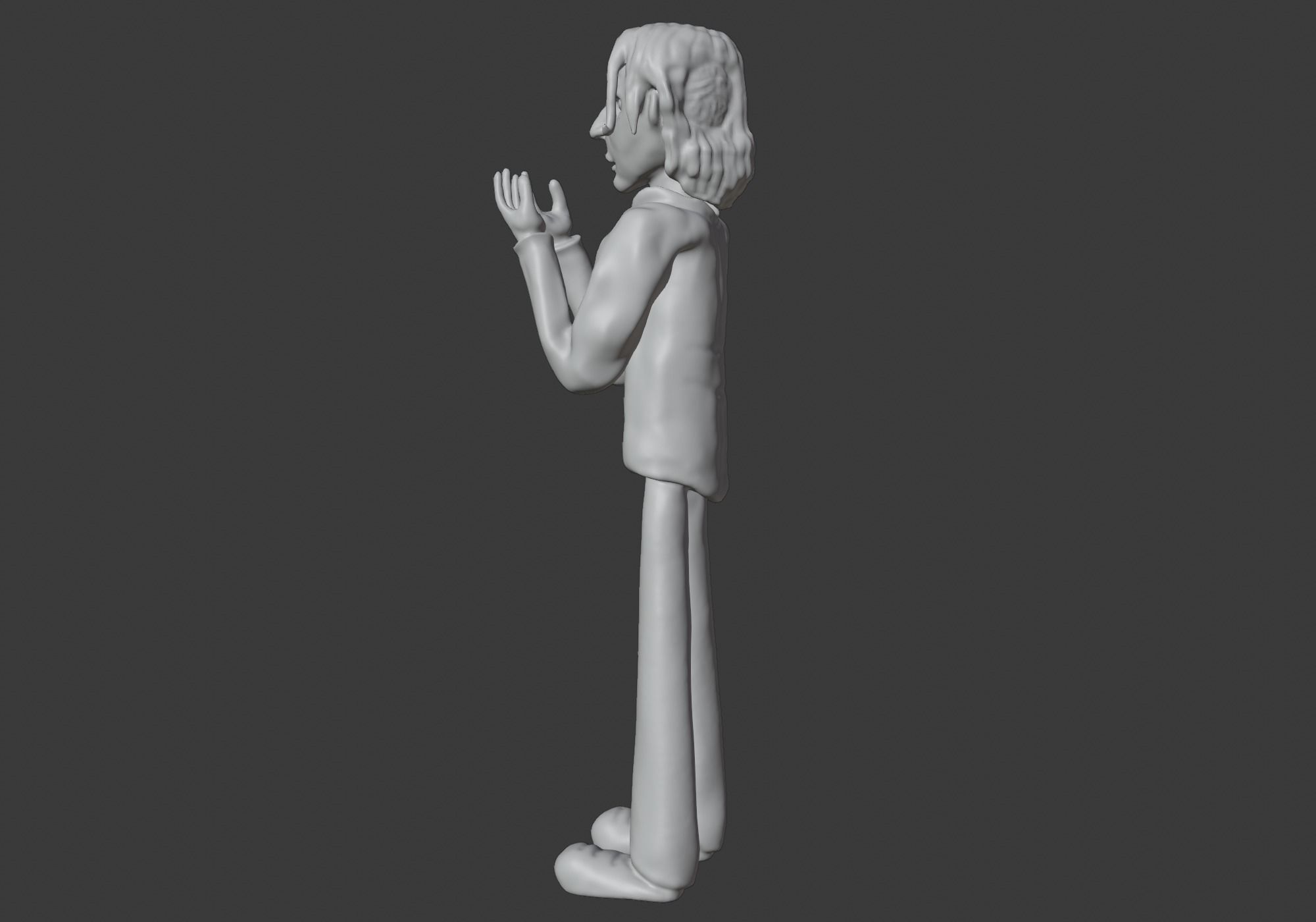 old man shocked 3D model_13