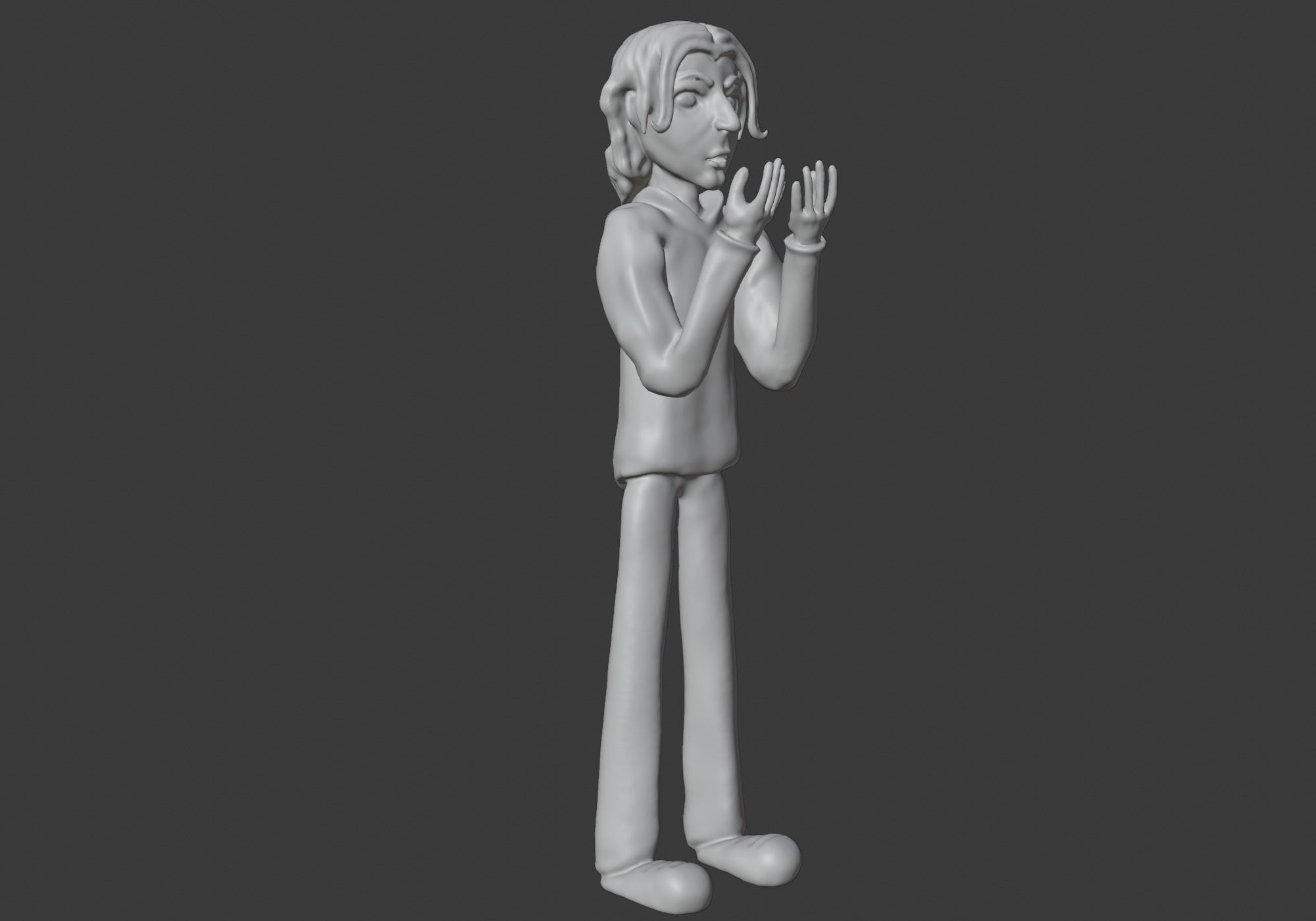 old man shocked 3D model_11