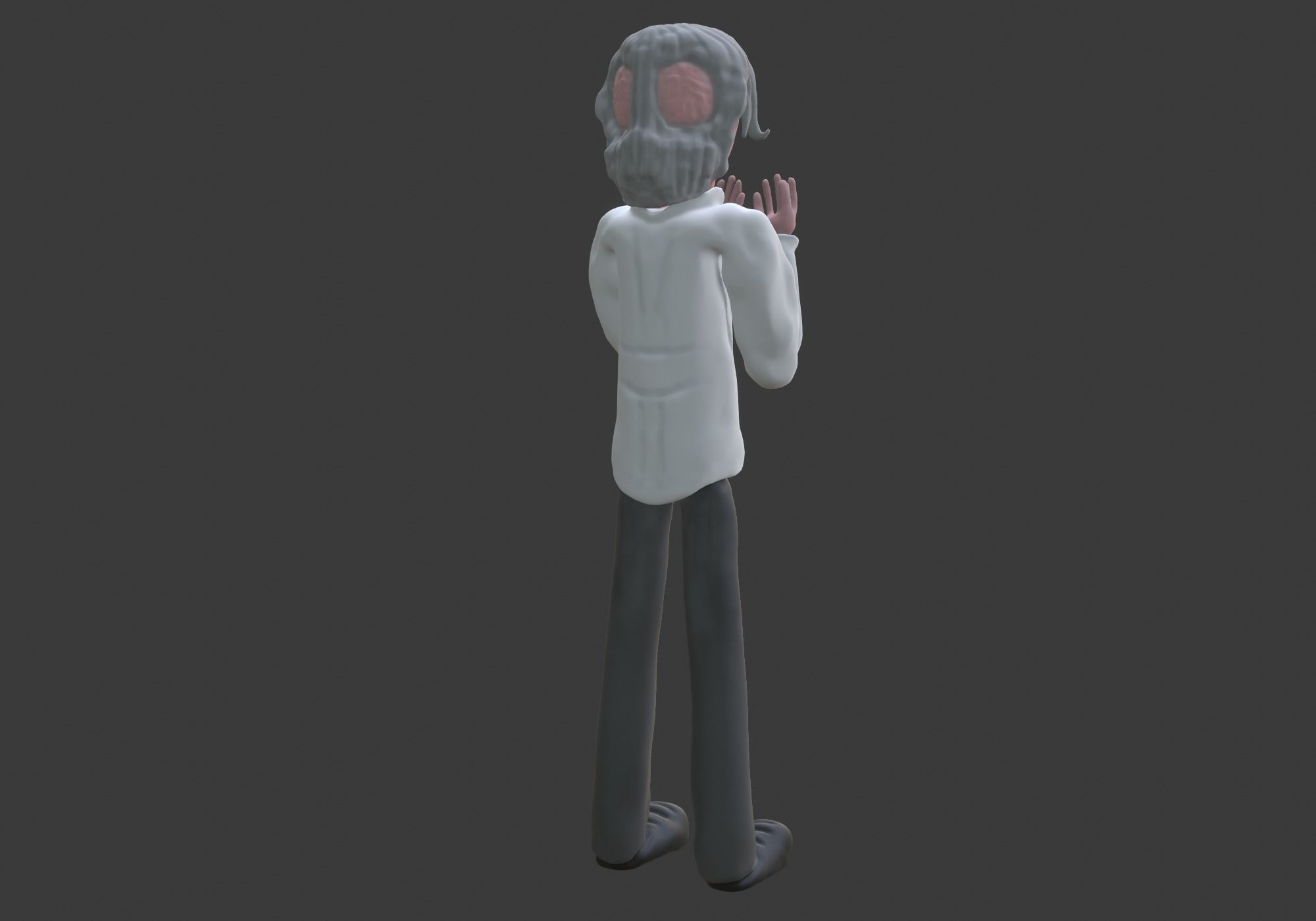 old man shocked 3D model_8