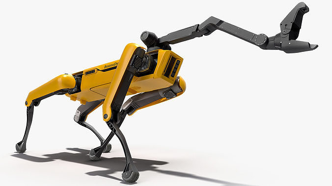 SpotMini Boston Dynamics with Manipulator Rigged for Maya 3D model