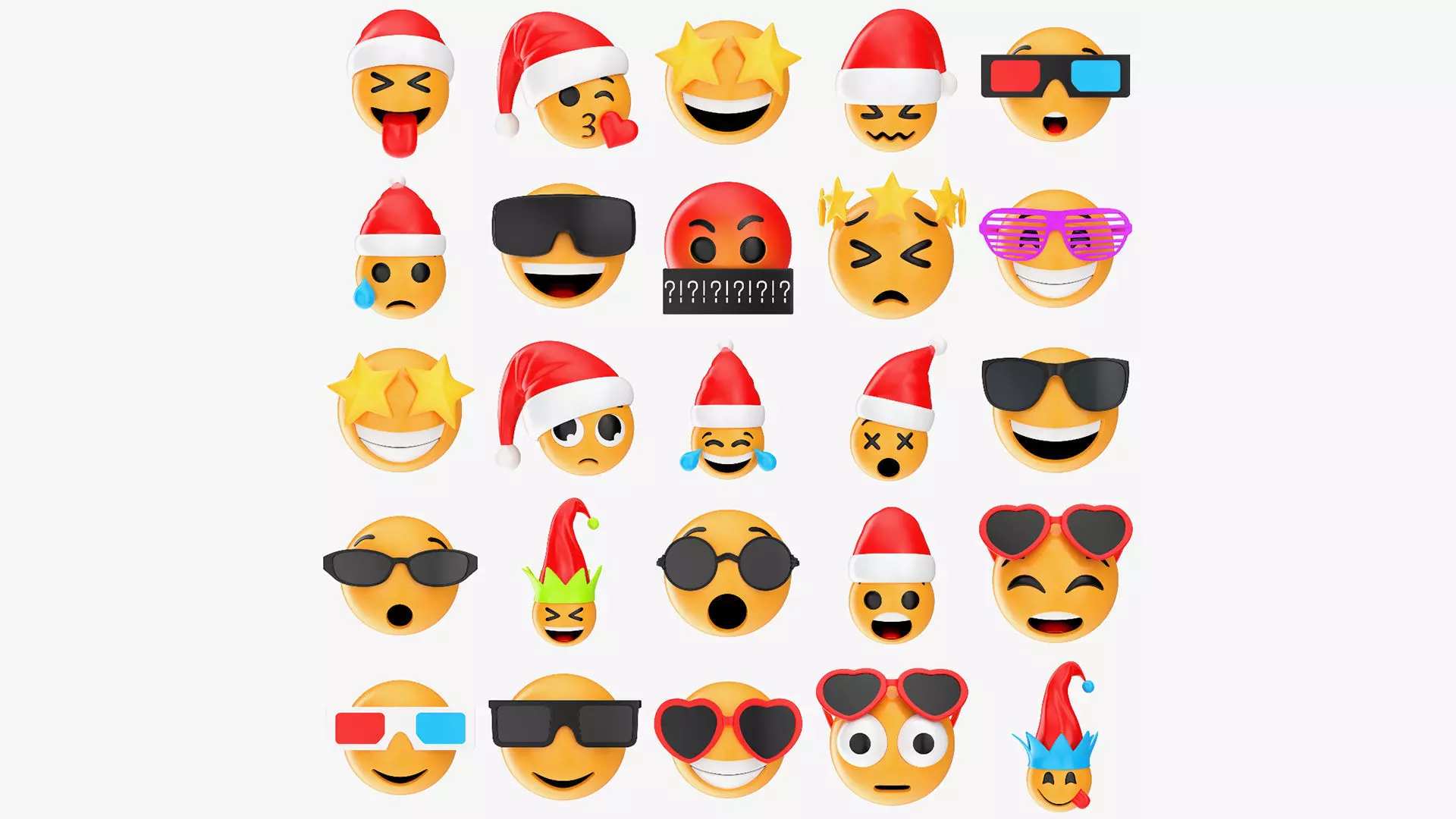 Emoji pack V4 076-100 3D model_0
