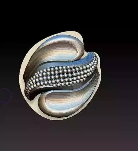 ring62 silver ring with beads