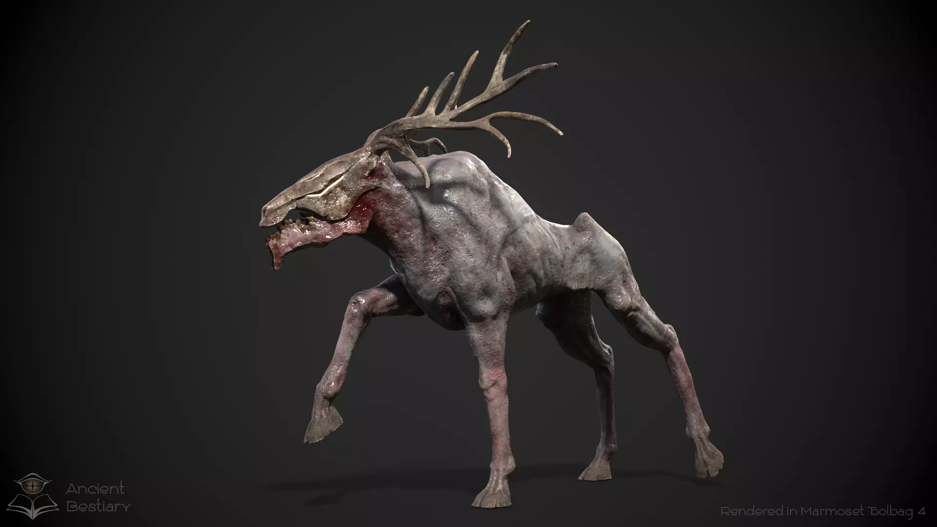 Masked Moose Low-poly 3D model
