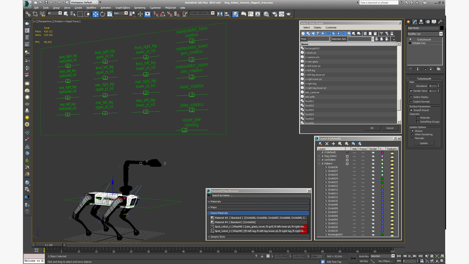 Dog Robot Generic Rigged 3D model_27