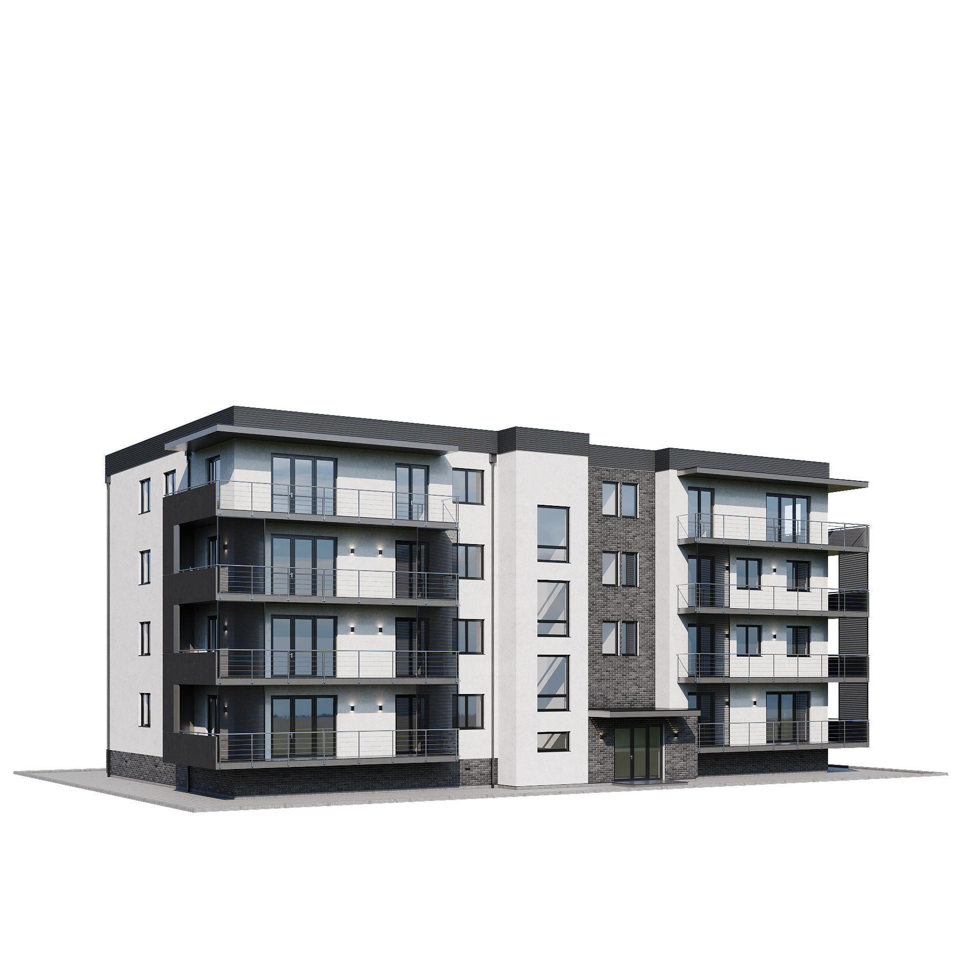 Apartment house 2 3D model_6