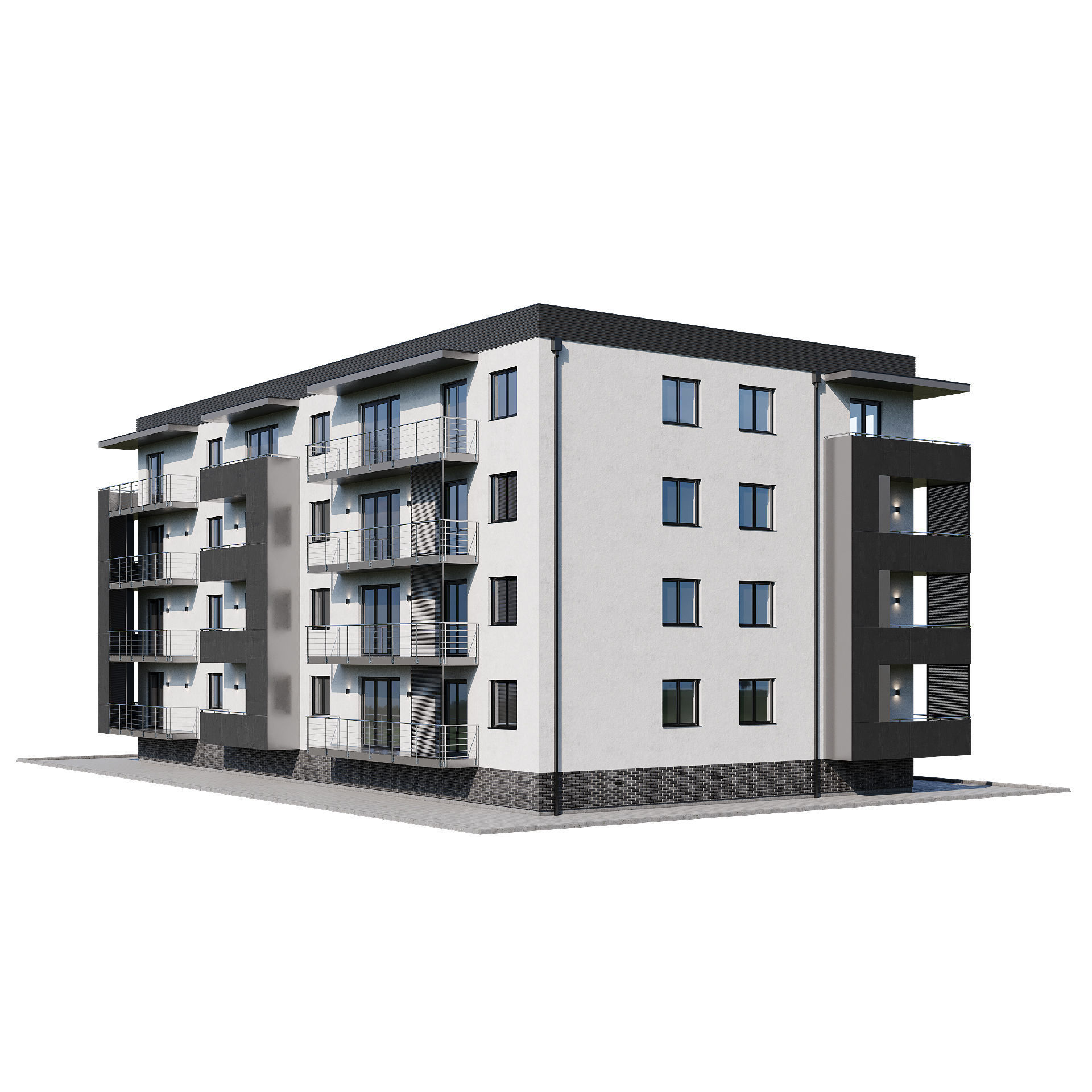 Apartment house 2 3D model_5