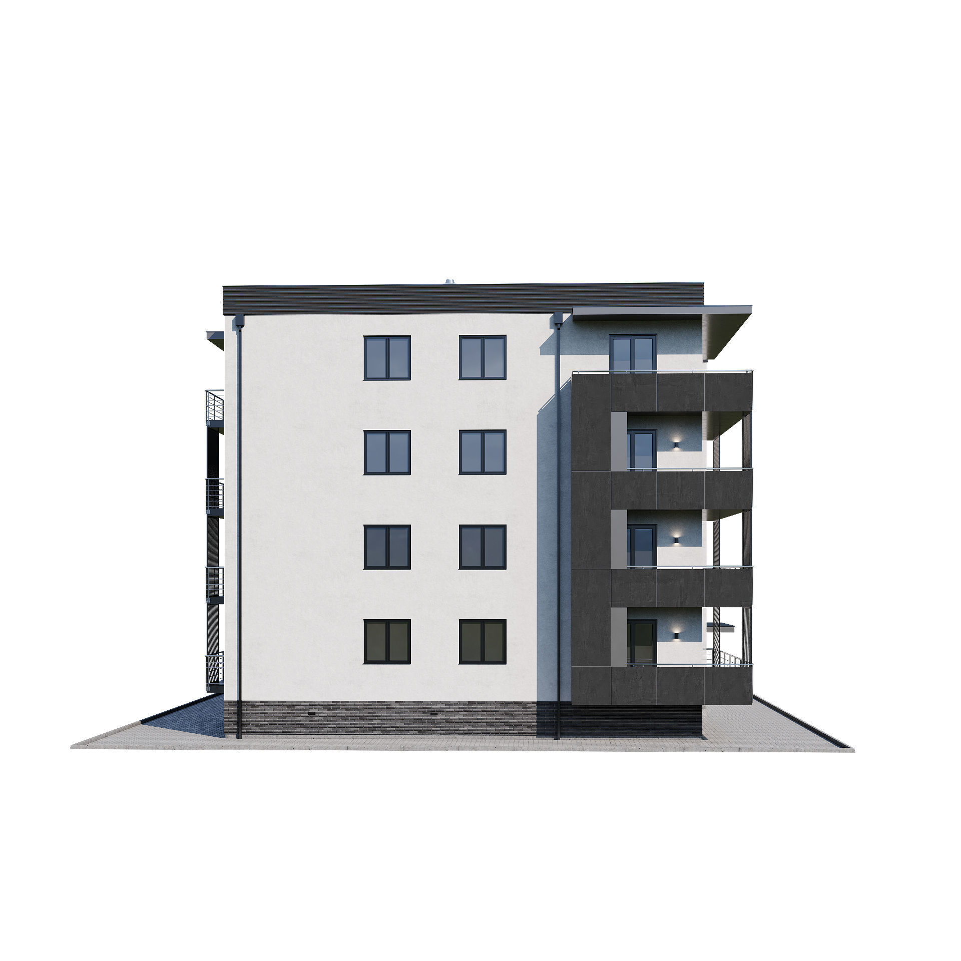 Apartment house 2 3D model_7