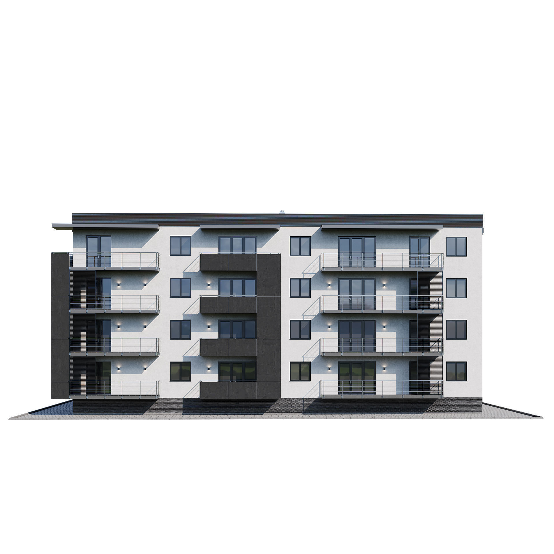 Apartment house 2 3D model_8