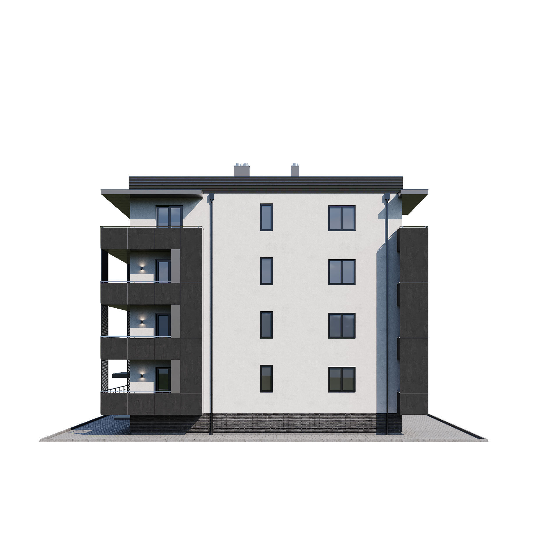 Apartment house 2 3D model_3