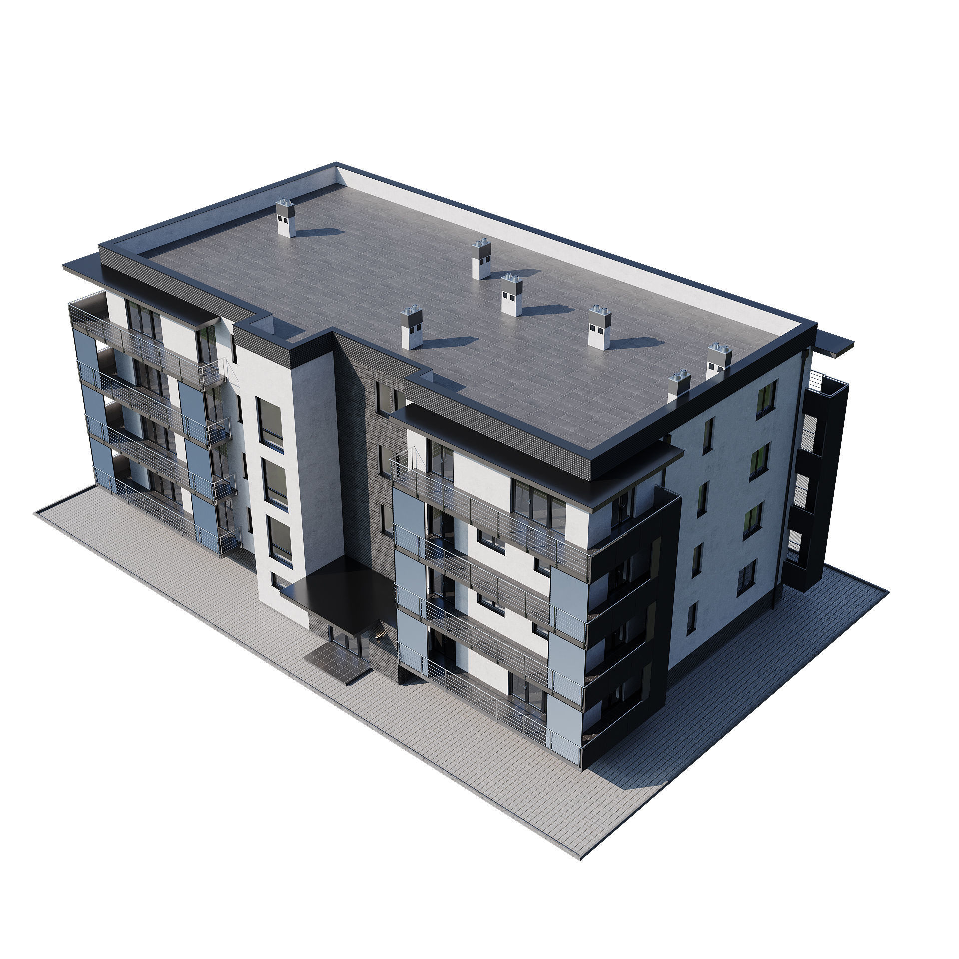 Apartment house 2 3D model_11