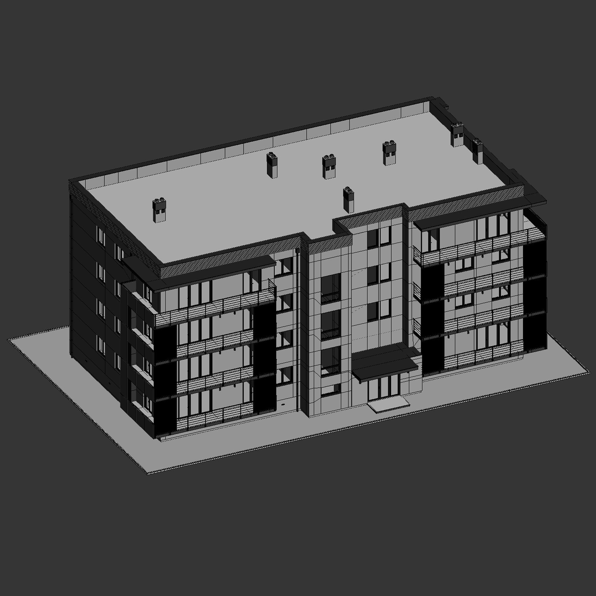 Apartment house 2 3D model_10