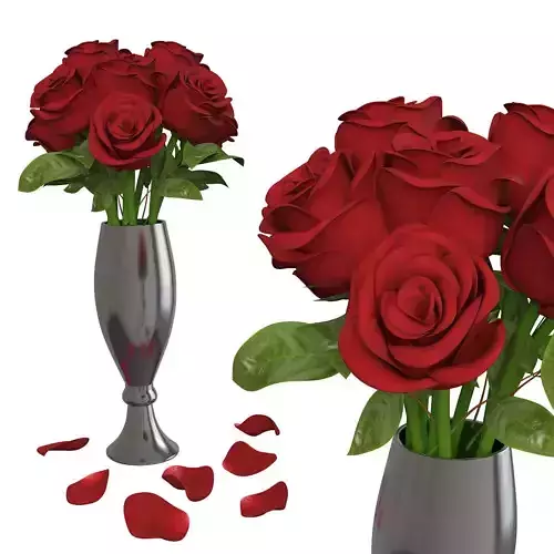 Rose Flowers 3d model
