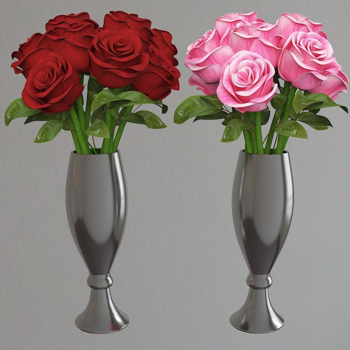 Rose Flowers 3d model Low-poly 3D model_3