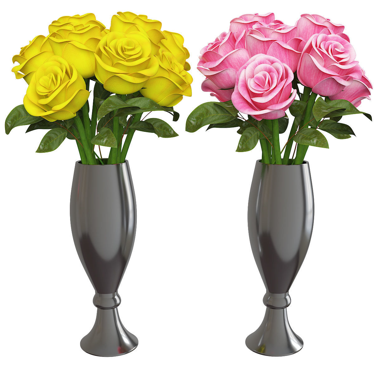 Rose Flowers 3d model Low-poly 3D model_4