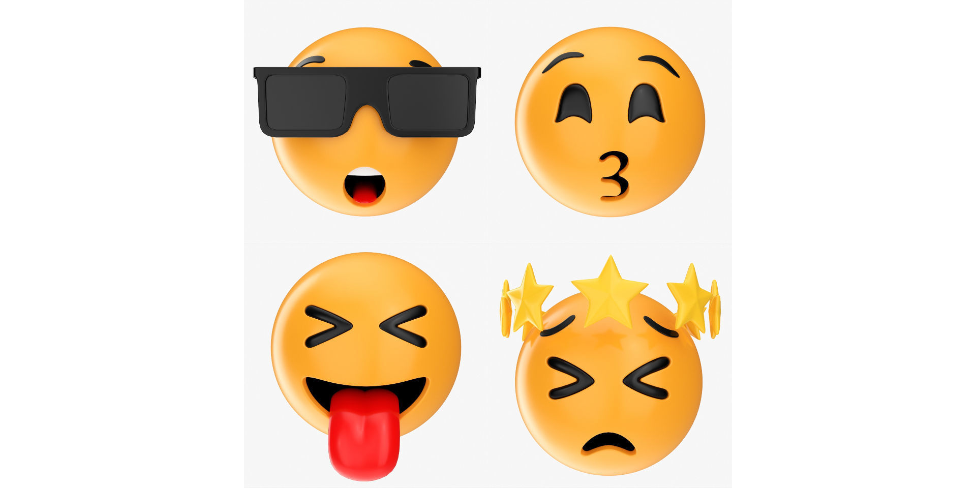 Emoji pack Large V1 001-100 3D model_13