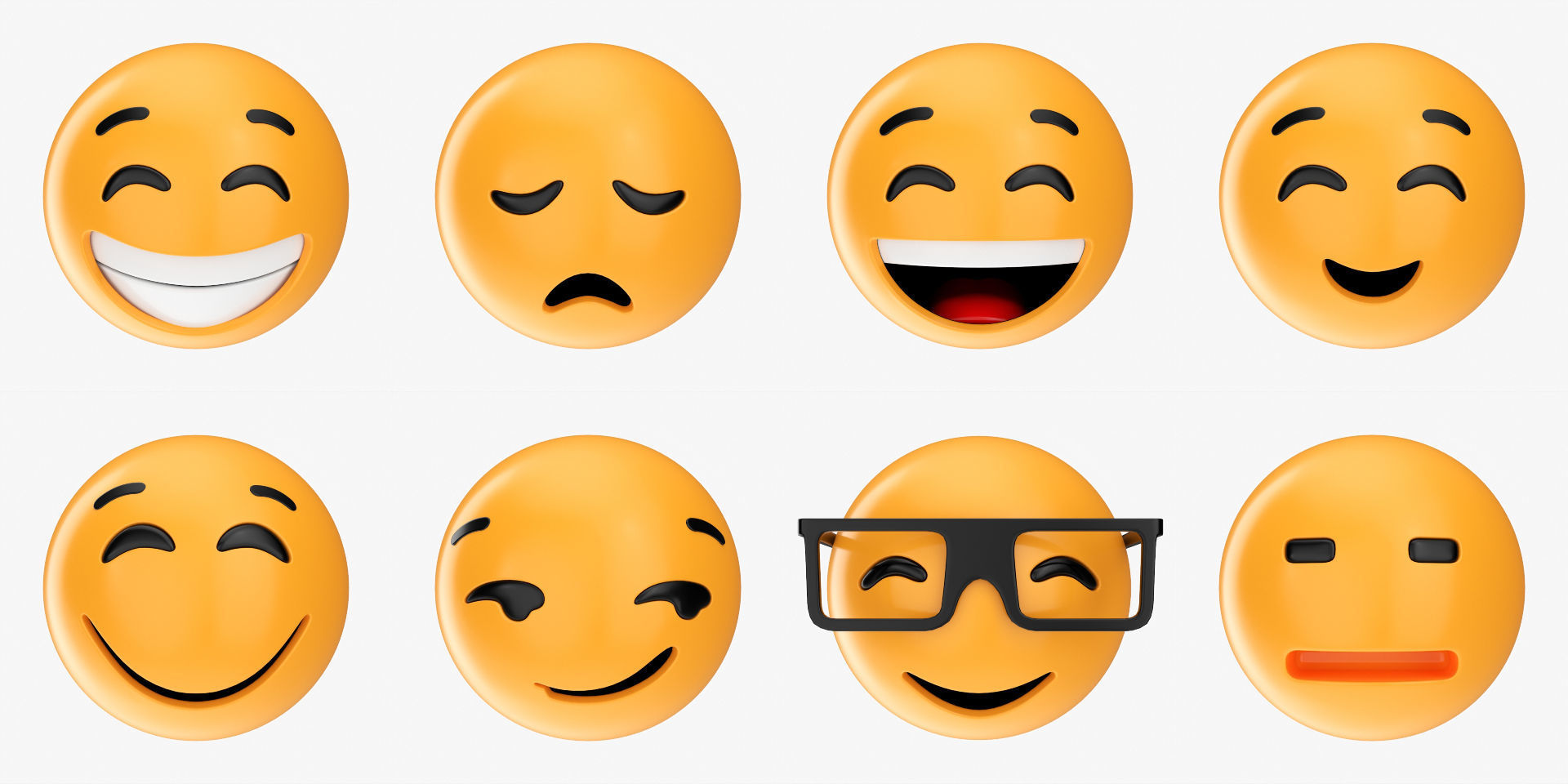 Emoji pack Large V1 001-100 3D model_2
