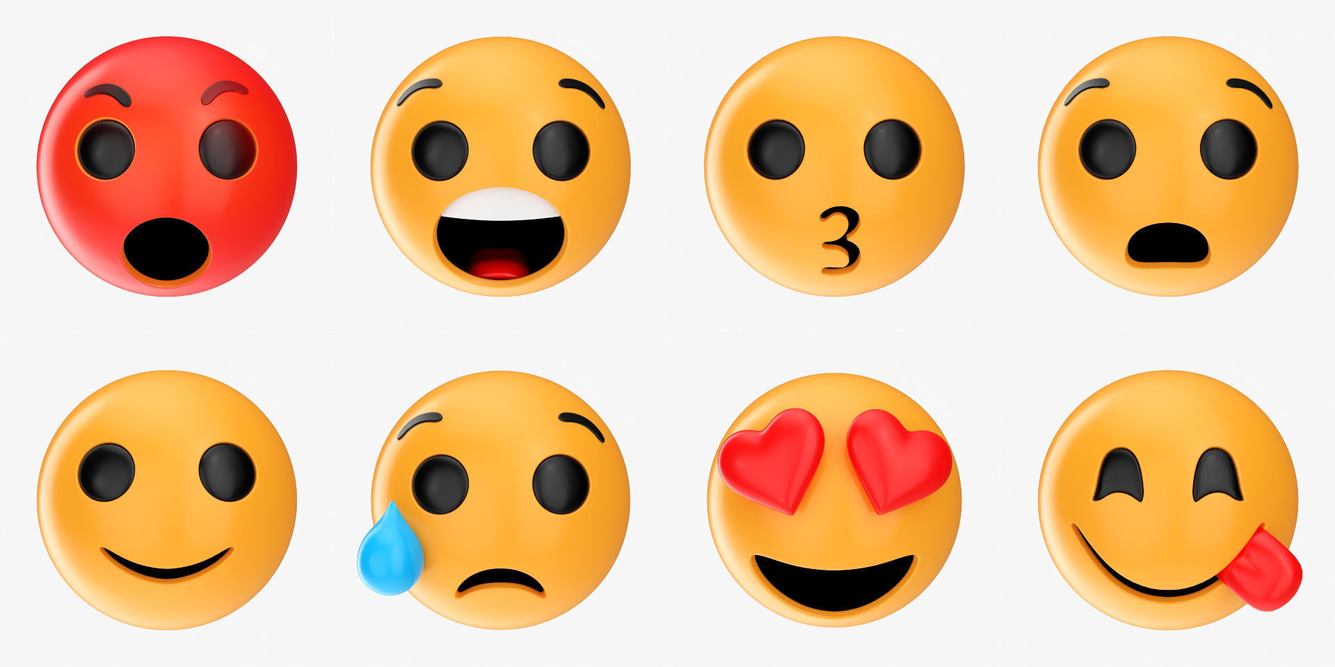 Emoji pack Large V1 001-100 3D model_9