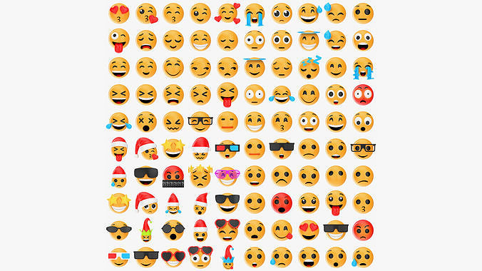 Emoji pack Large V1 001-100 3D model