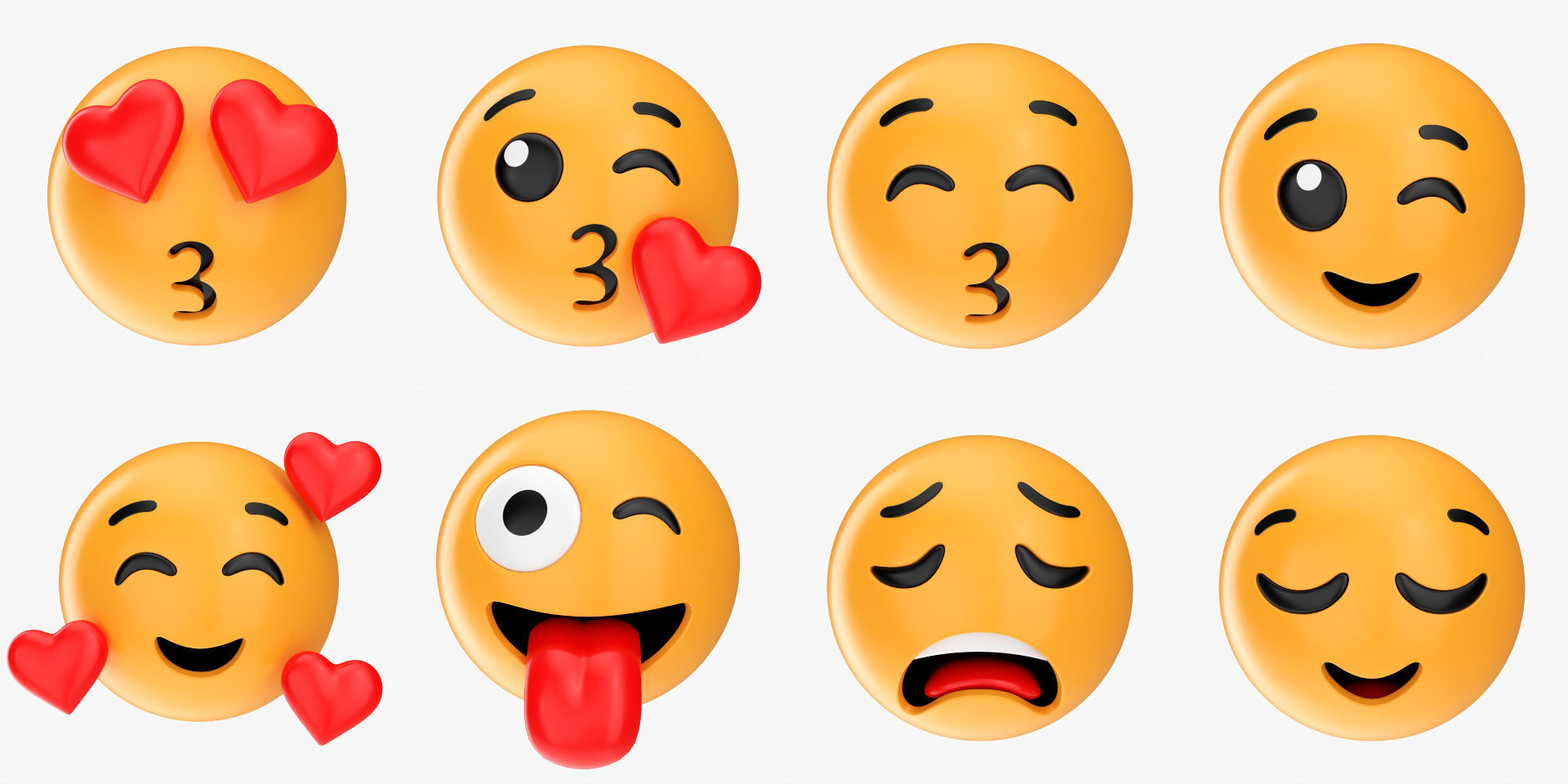 Emoji pack Large V1 001-100 3D model_1