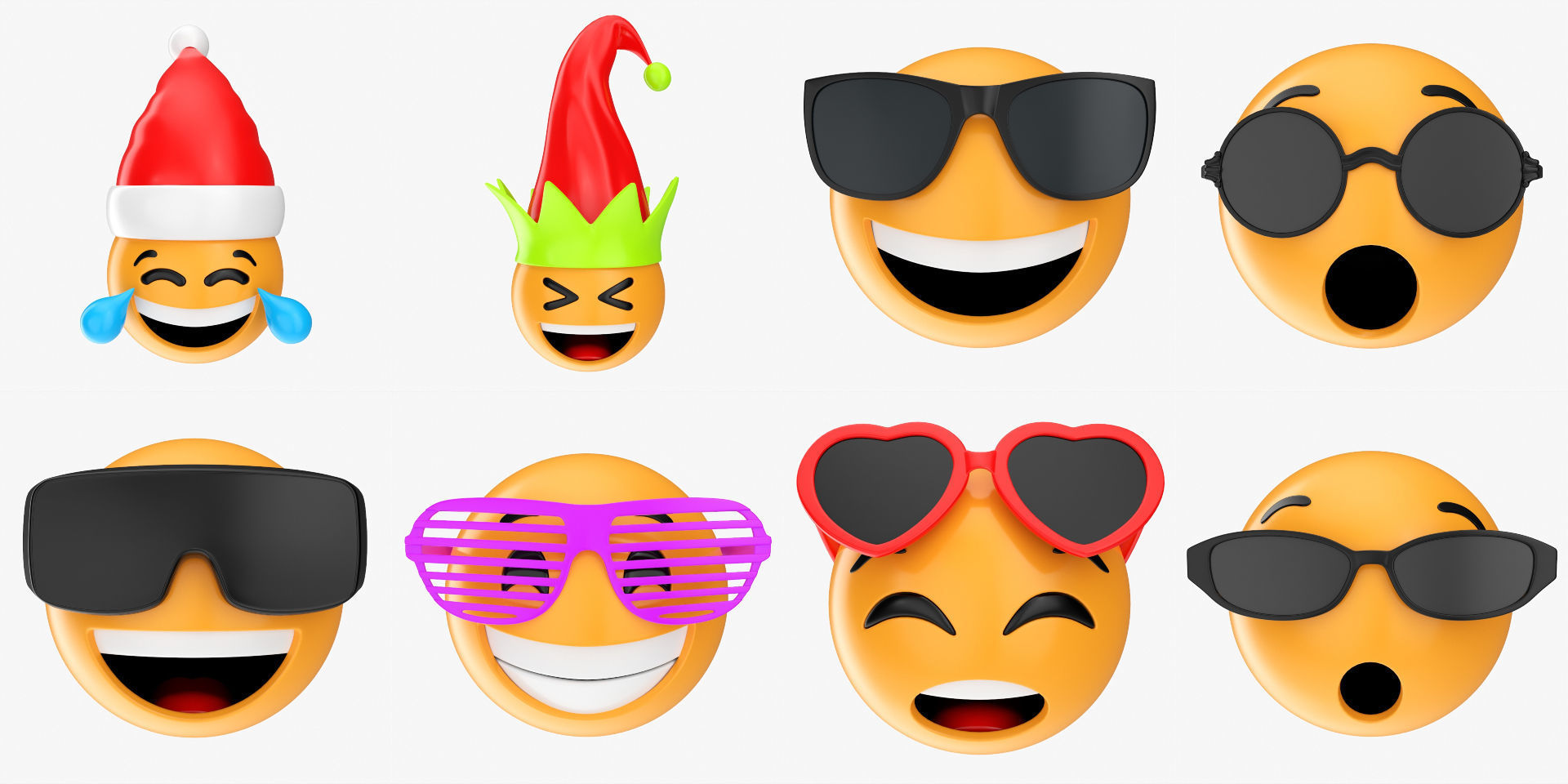 Emoji pack Large V1 001-100 3D model_11