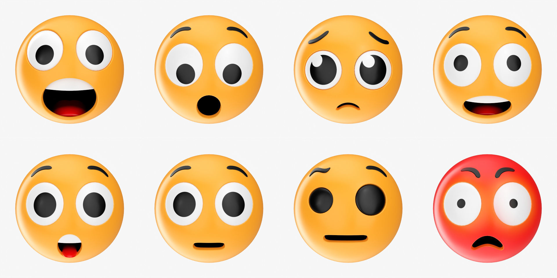 Emoji pack Large V1 001-100 3D model_4