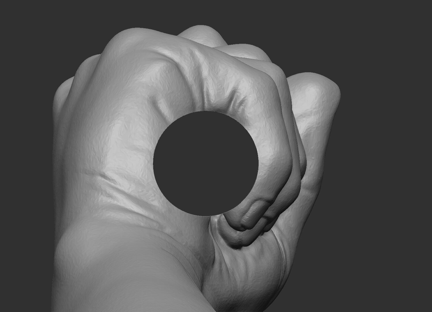 Hand holding a cylinder stick 3D Printable model 3D print model_3