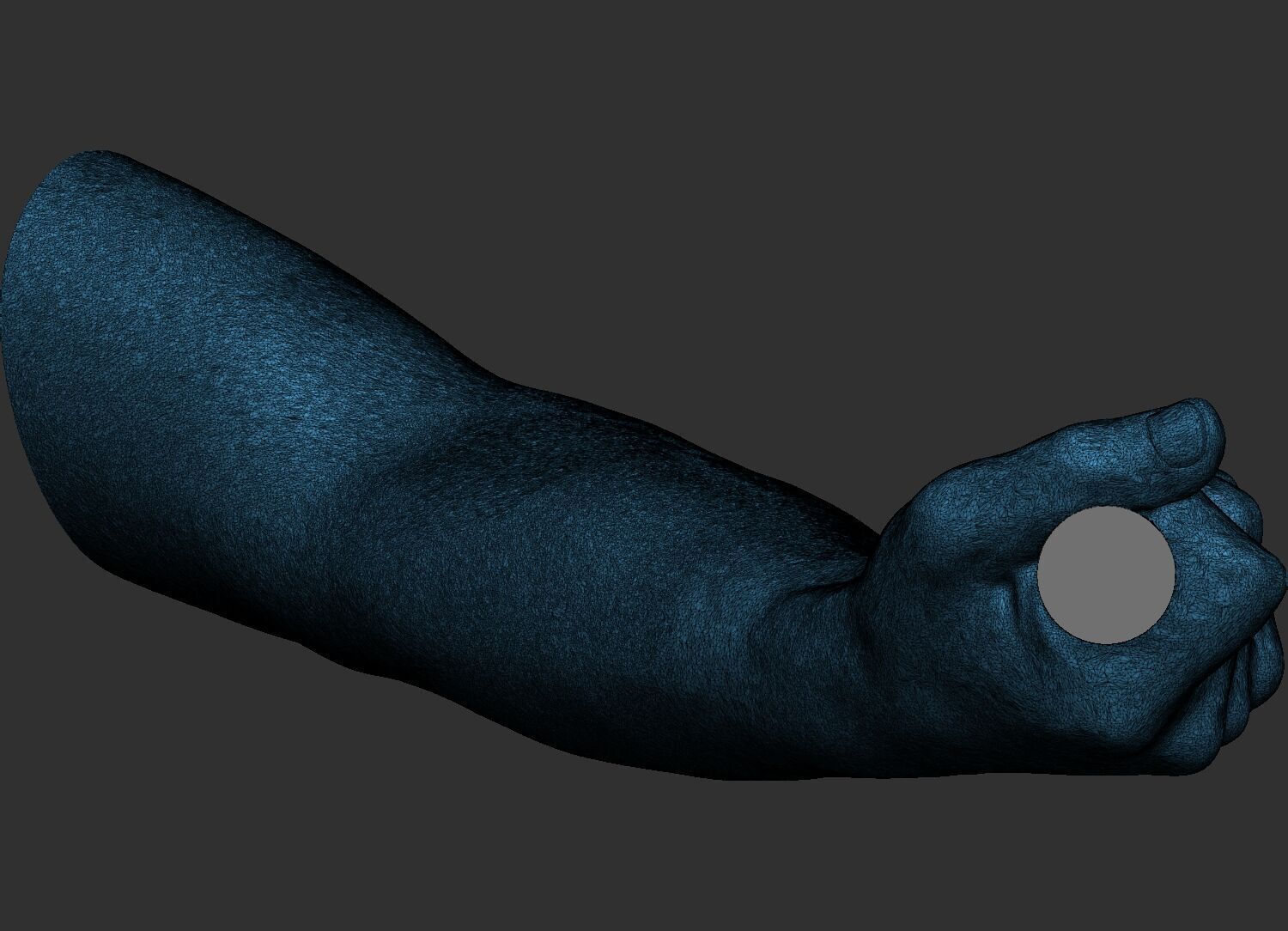 Hand holding a cylinder stick 3D Printable model 3D print model_9