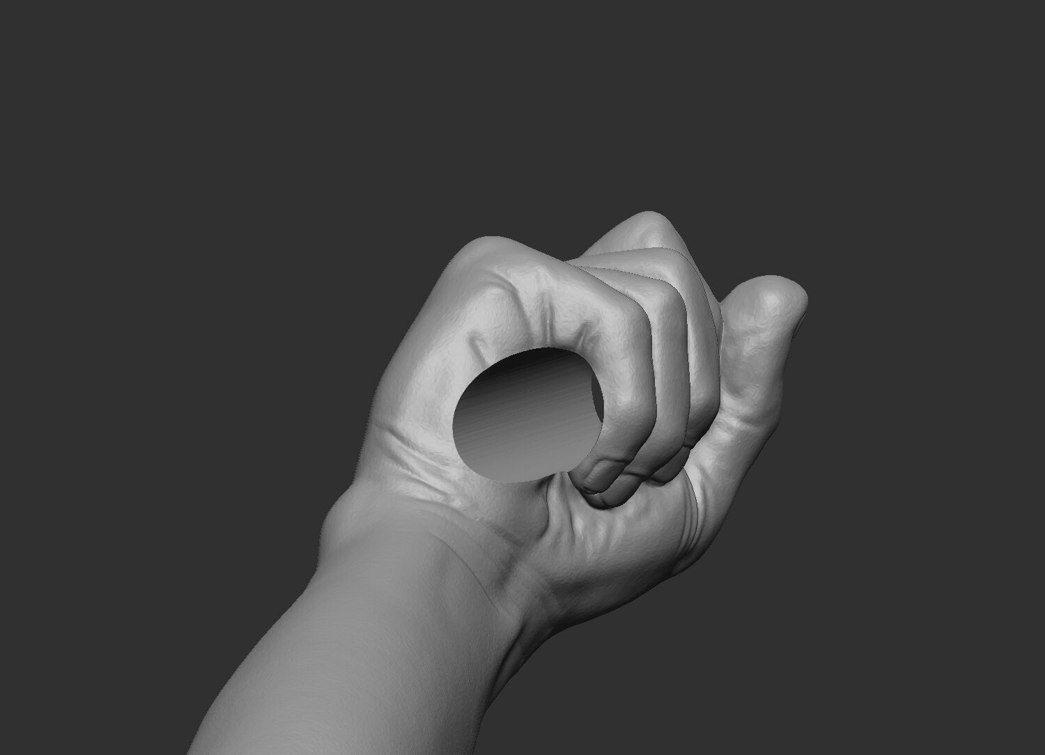 Hand holding a cylinder stick 3D Printable model 3D print model_2