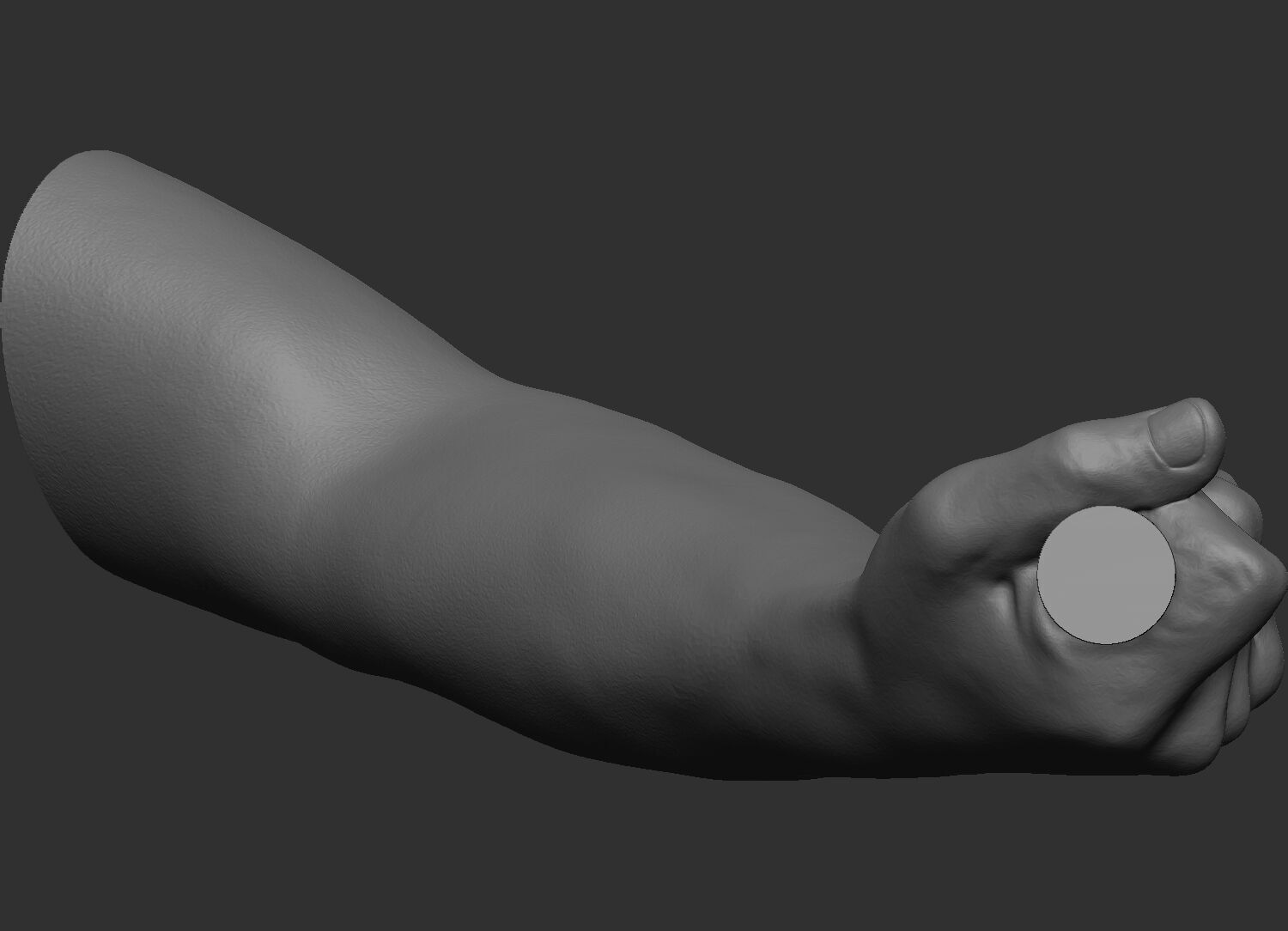 Hand holding a cylinder stick 3D Printable model 3D print model_6