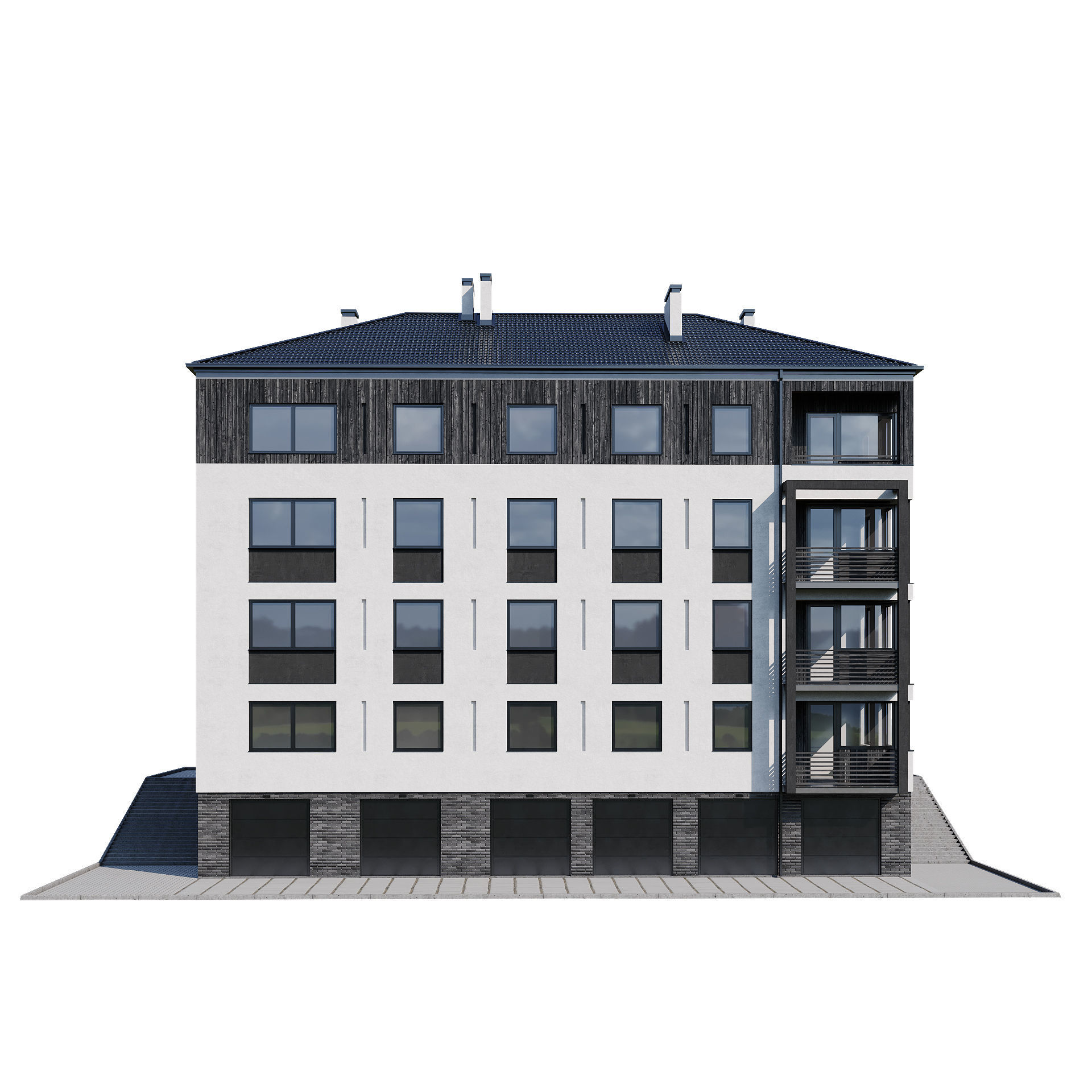 Apartment house 3 3D model_7