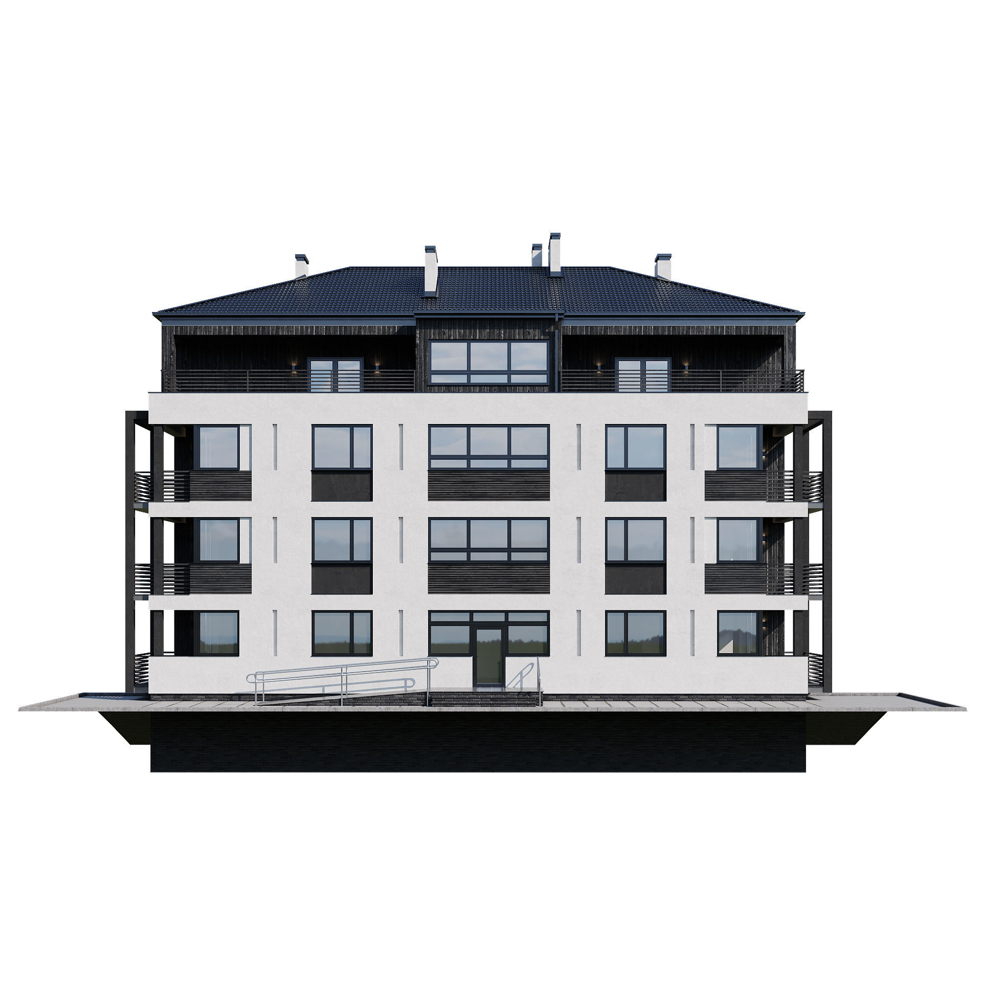 Apartment house 3 3D model_5