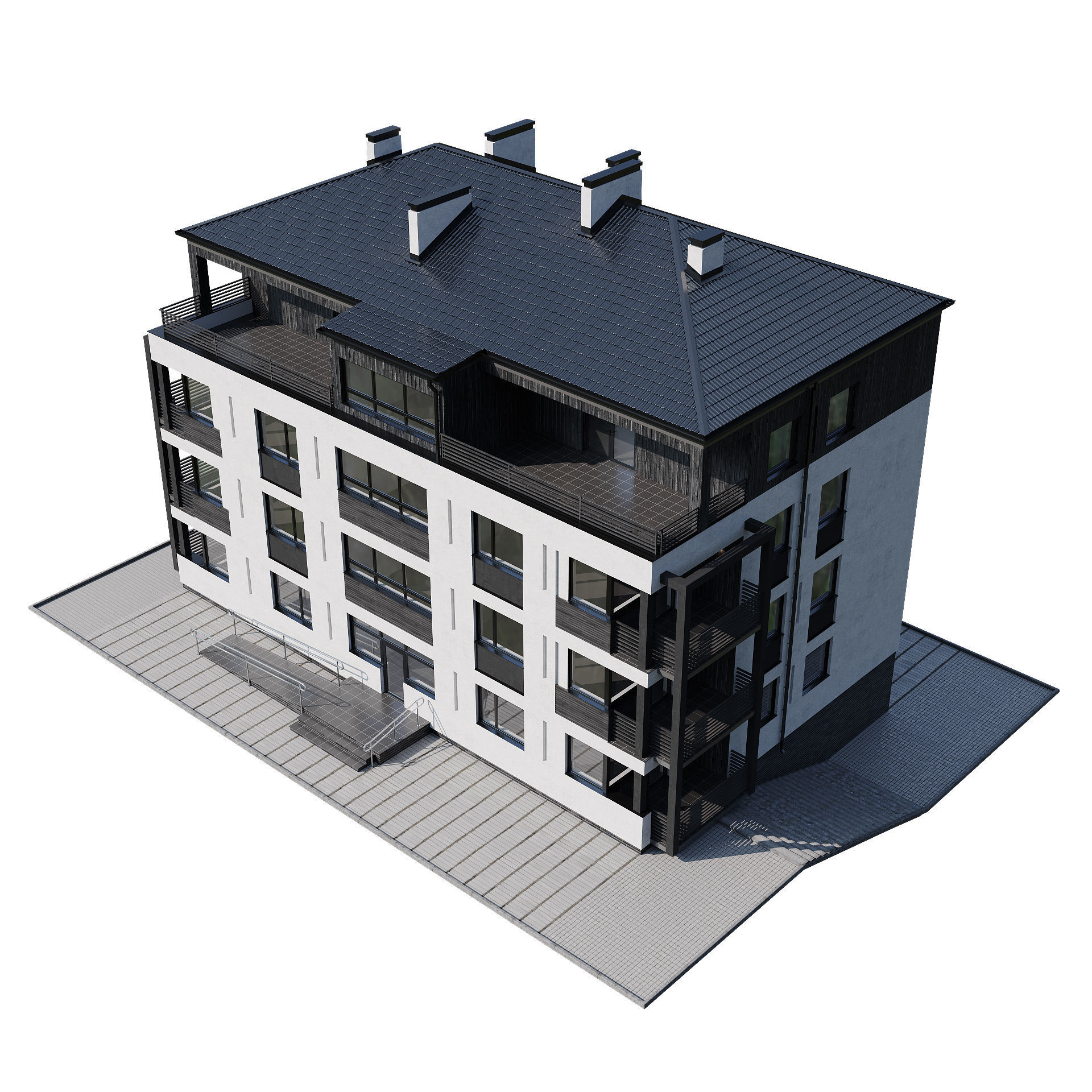 Apartment house 3 3D model_12