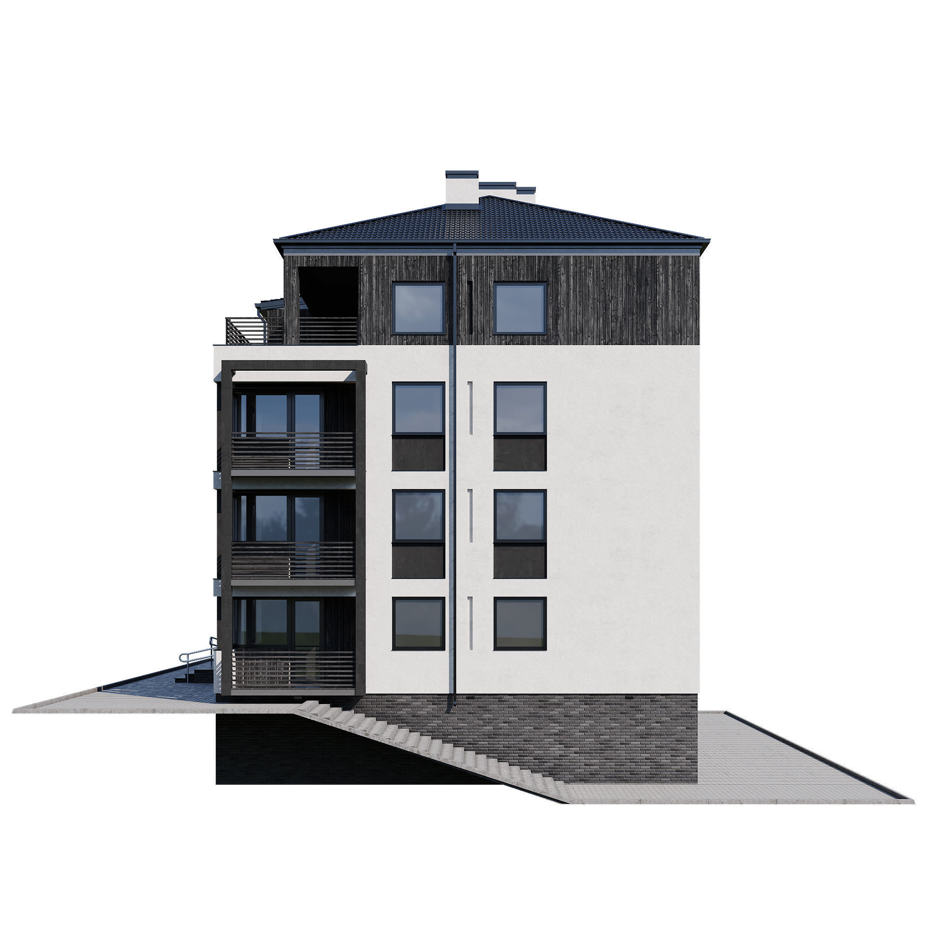 Apartment house 3 3D model_6