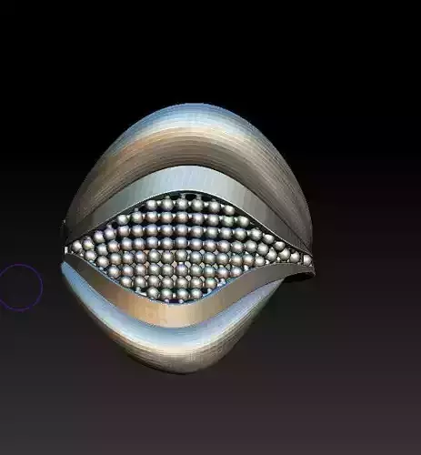 ring60 silver ring with balls