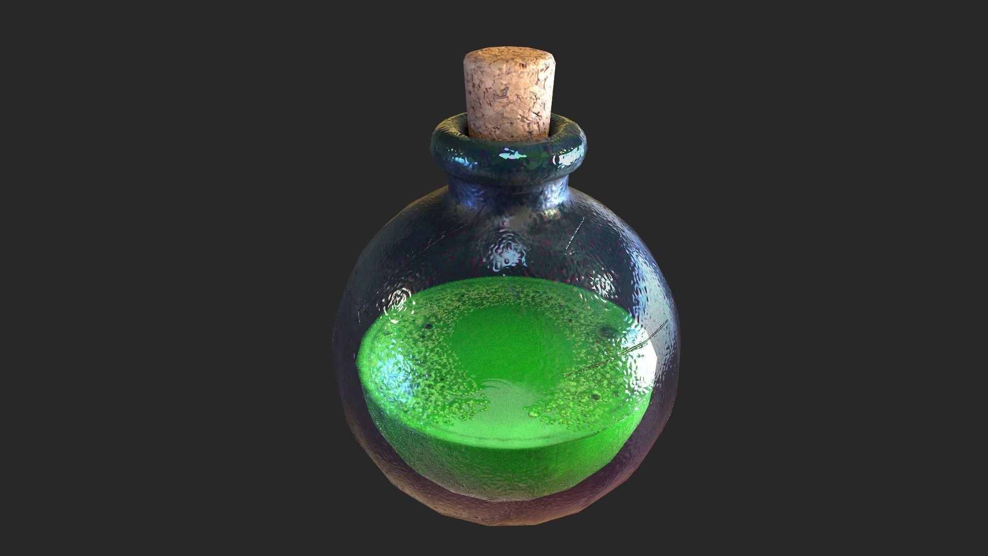 Healing Potion Low-poly 3D model_16