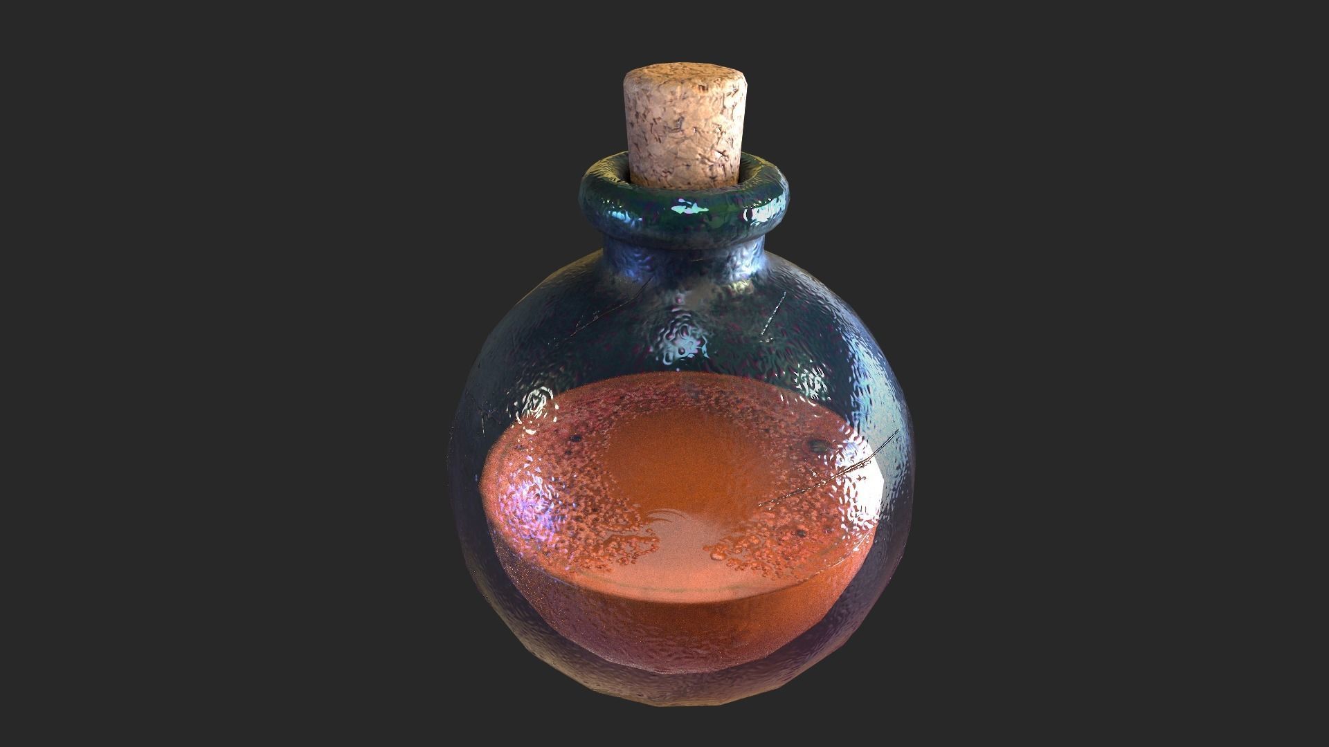 Healing Potion Low-poly 3D model_10