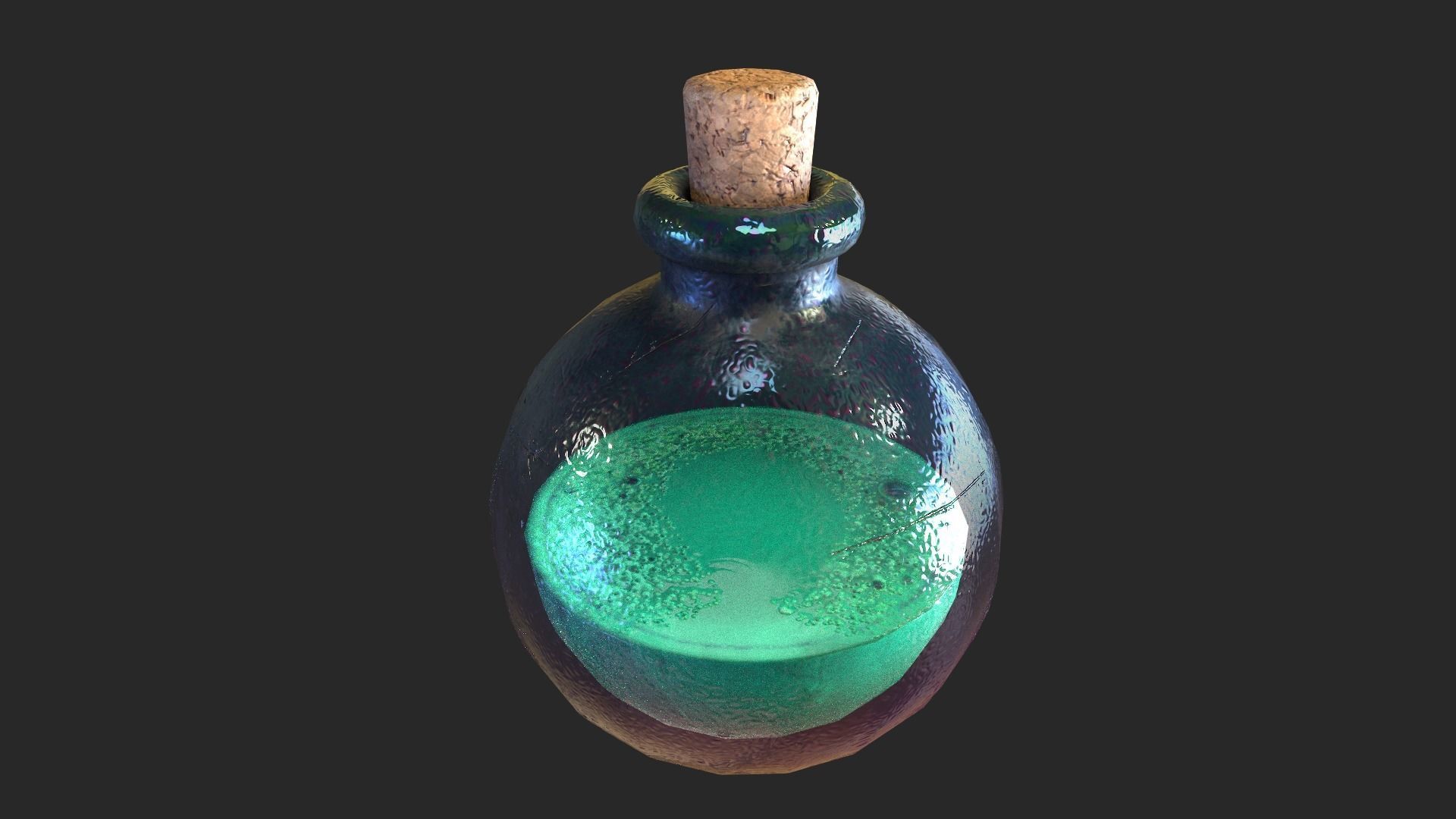 Healing Potion Low-poly 3D model_12